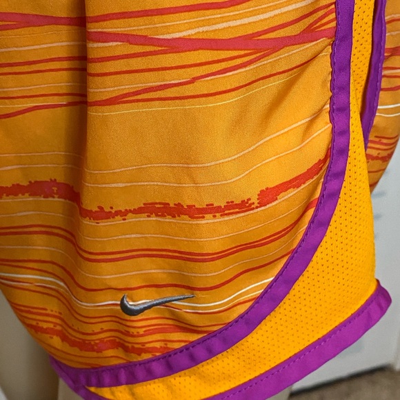 Nike Dri-Fit Tempo 2-in-1 Orange Purple White Running Athletic Shorts Small VGC - Picture 3 of 6